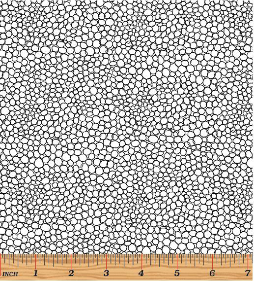 Fantasy Garden 13243-09 Pebble White/Black by Anna Nyman for Contempo with Benartex