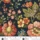 Farmer's Daughter A-10073-B Milk and Honey Midnight by Edyta Sitar for Andover Fabrics