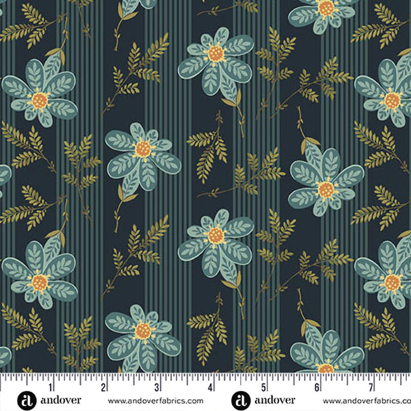 Farmer's Daughter A-10074-B Apron Strings Midnight by Edyta Sitar for Andover Fabrics