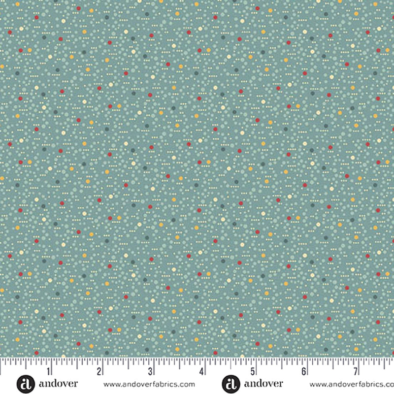 Farmer's Daughter A-10079-B Dewdrop Indian Ocean by Edyta Sitar for Andover Fabrics