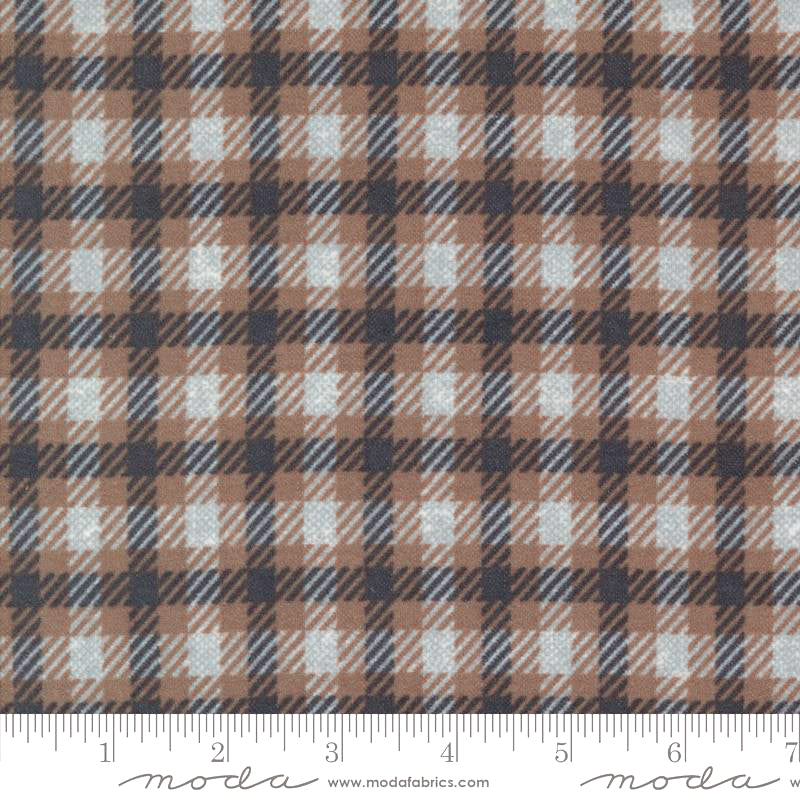 Farmhouse Flannels III 49273-14F Pewter by Primitive Gatherings for Moda