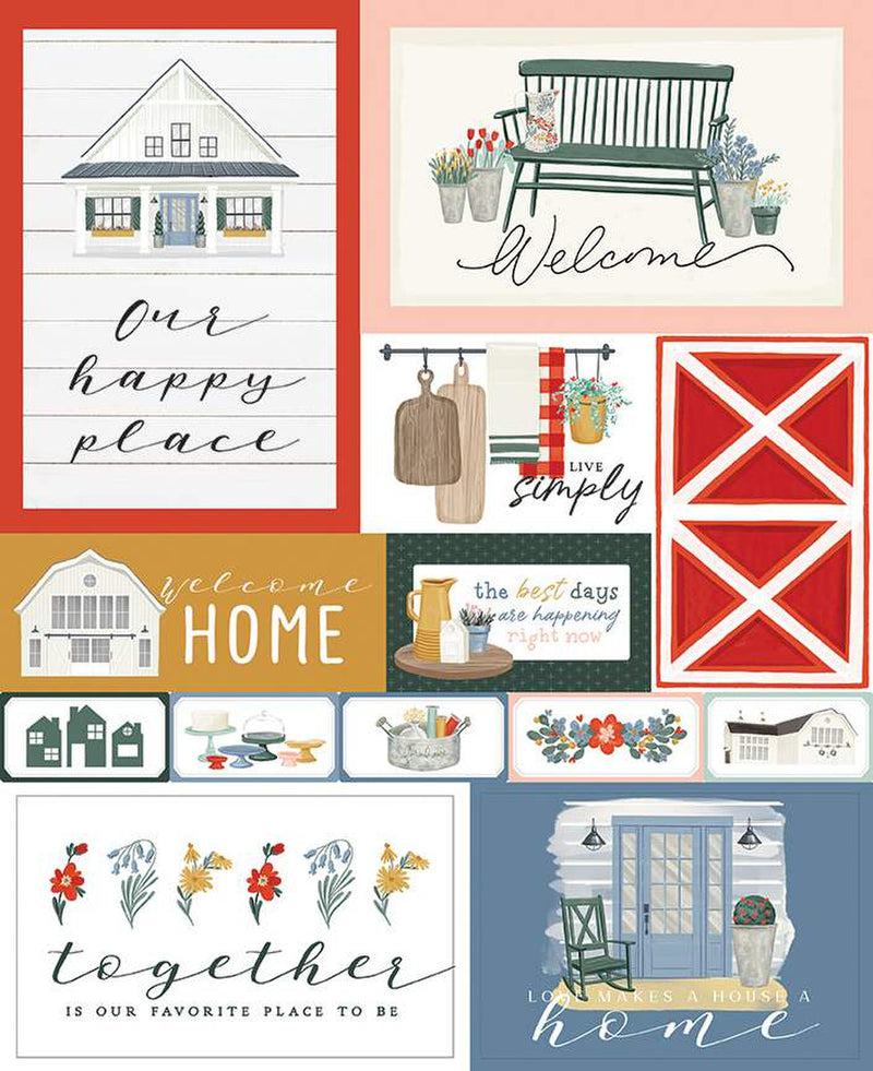 Farmhouse Summer Panel P13636-PANEL by Echo Park Paper Co. for Riley Blake Designs