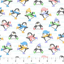 Feelin' Frosty Flannel F10298-10 Icy Skating Penguins by Patrick Lose Fabrics
