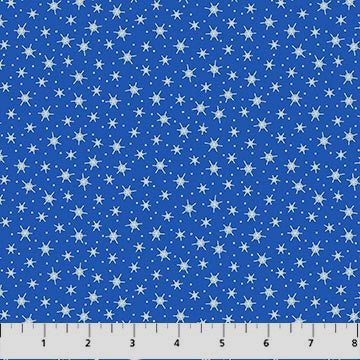 Feelin' Frosty Flannel F10305-44 Blue Starry Snowflakes by Patrick Lose Fabrics