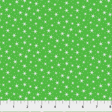 Feelin' Frosty Flannel F10305-72 Green Starry Snowflakes by Patrick Lose Fabrics