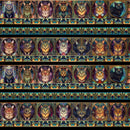 Feline Fantasia 31369-X Multi Cat Border Stripe by Morris Creative Group for QT Fabrics