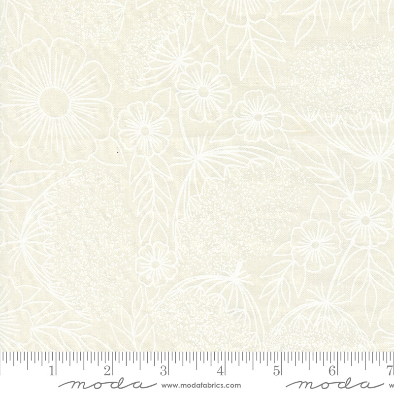 Field of Flowers 3314-21 Porcelain White by Katharine Watson for Moda