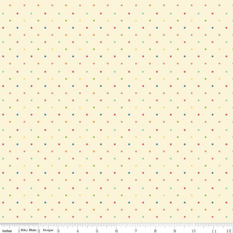 First Blooms C16329-VANILLA Dots by Heather Peterson for Riley Blake Designs
