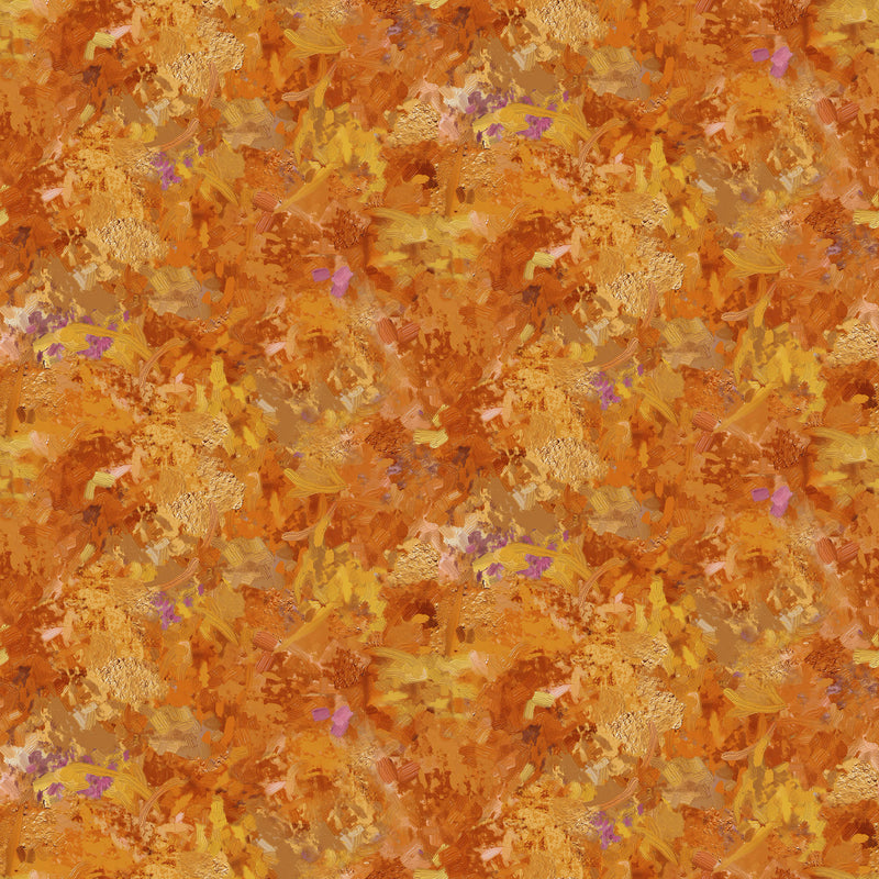 First Snow DP28098-54 Orange by Iosif Derecichei for Northcott.