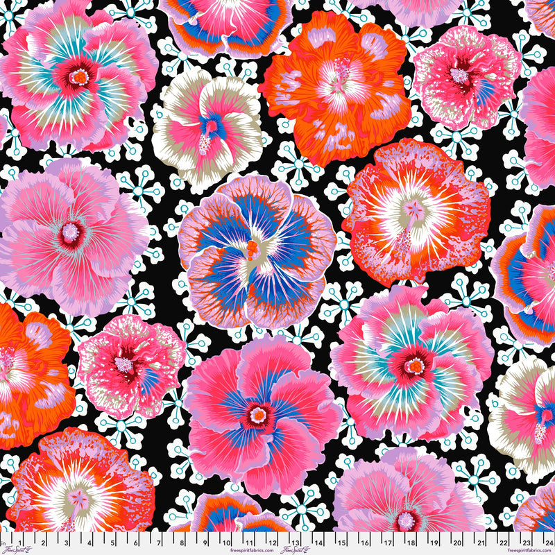 Floating Hibiscus PWPJ122.CONTRAST by Philip Jacobs for the Kaffe Fassett Collective for Free Spirit