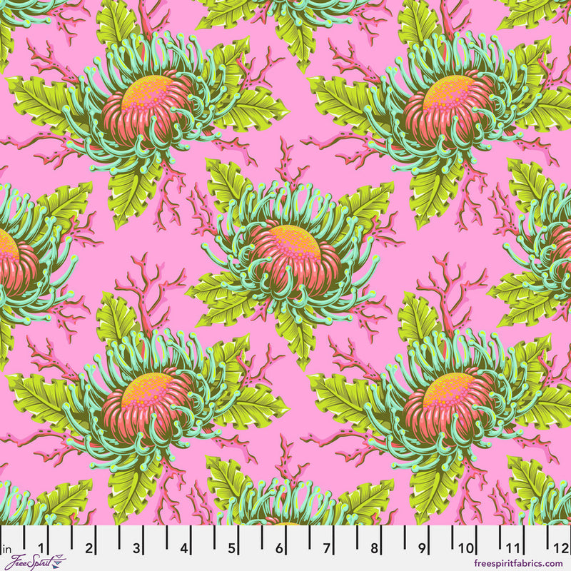 Floral Reef PWTP265.CORALLINE Friends & Anemones by Tula Pink for FreeSpirit.
