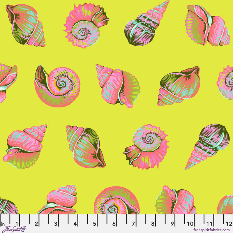 Floral Reef PWTP266.SEAGRASS Lil Shelly by Tula Pink for FreeSpirit.