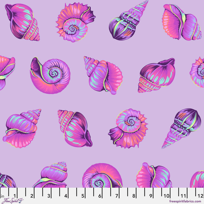 Floral Reef PWTP266.ULTRAVIOLET Lil Shelly by Tula Pink for FreeSpirit.
