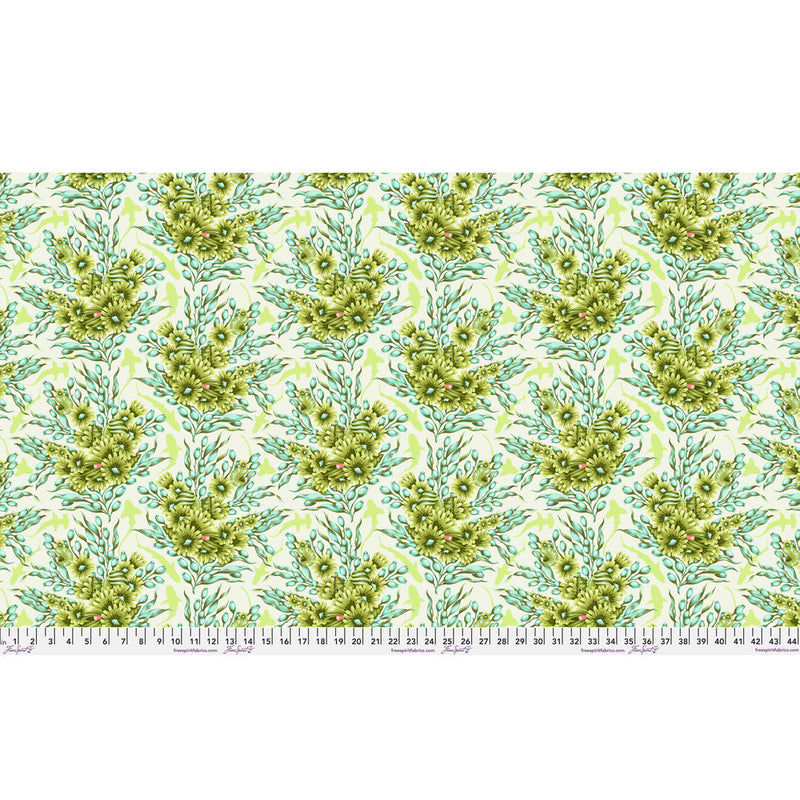 Floral Reef PWTP267.SEAGRASS Shadow Sharks by Tula Pink for FreeSpirit.