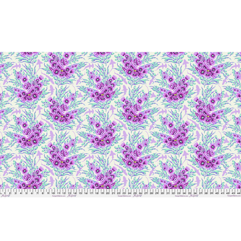 Floral Reef PWTP267.ULTRAVIOLET Shadow Sharks by Tula Pink for FreeSpirit.