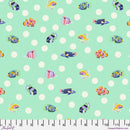 Floral Reef PWTP268.SEAFOAM School Crossing by Tula Pink for FreeSpirit.