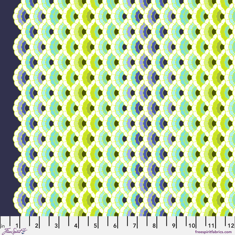 Floral Reef PWTP269.MARINE Aquatic Lace by Tula Pink for FreeSpirit.