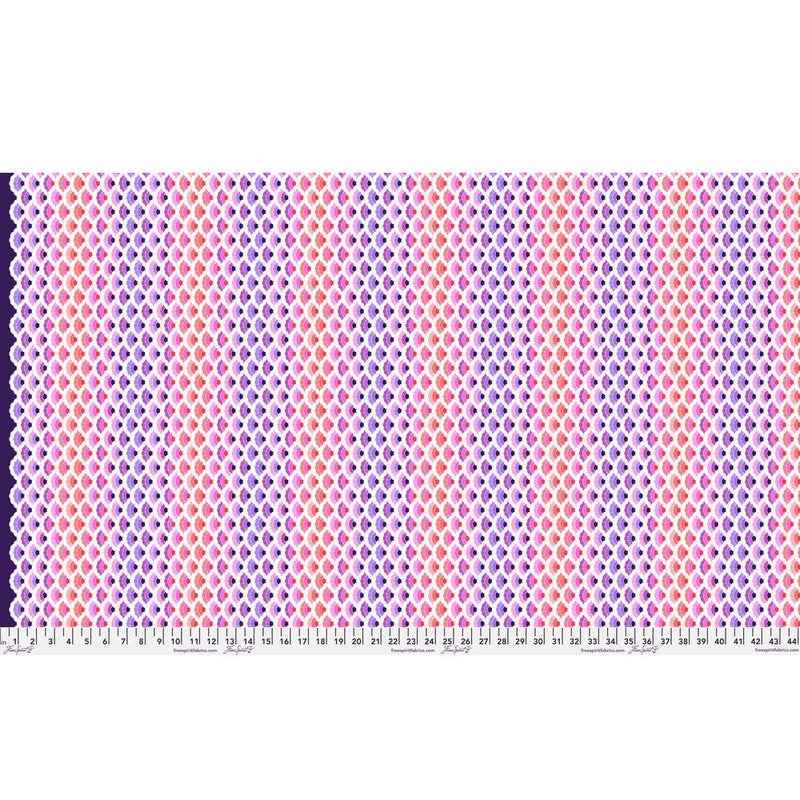 Floral Reef PWTP269.ULTRAVIOLET Aquatic Lace by Tula Pink for FreeSpirit.