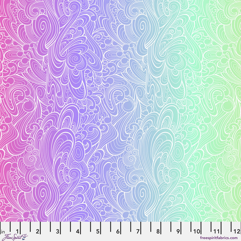 Floral Reef PWTP270.DEEPDIVE Riptide  by Tula Pink for FreeSpirit.