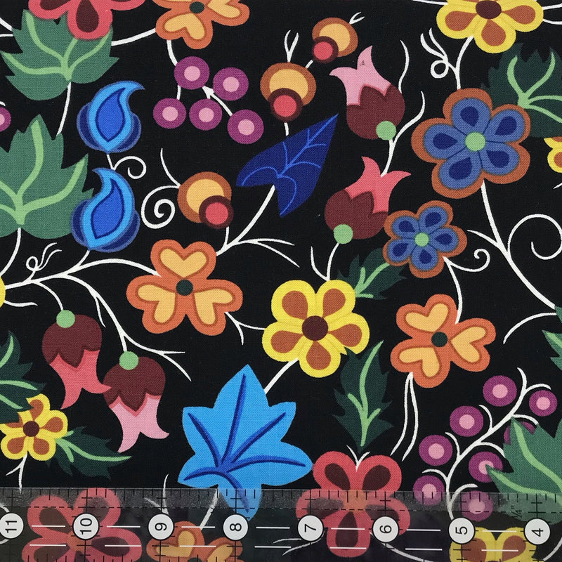 SG Floral SG0001-Black by Shannon Gustafson for International Textiles