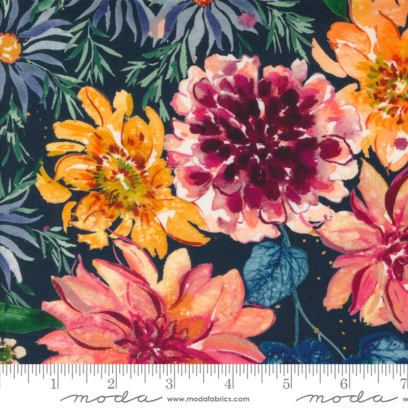 Floribunda 39800-12 Midnight by Create Joy Project for Moda