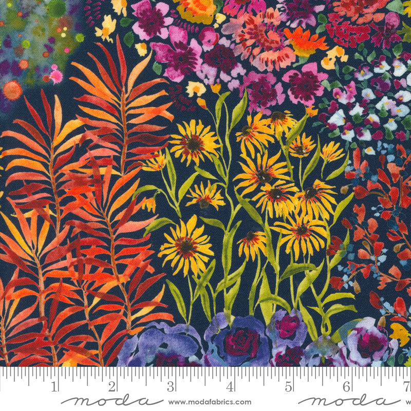 Floribunda 39801-12 Midnight by Create Joy Project for Moda