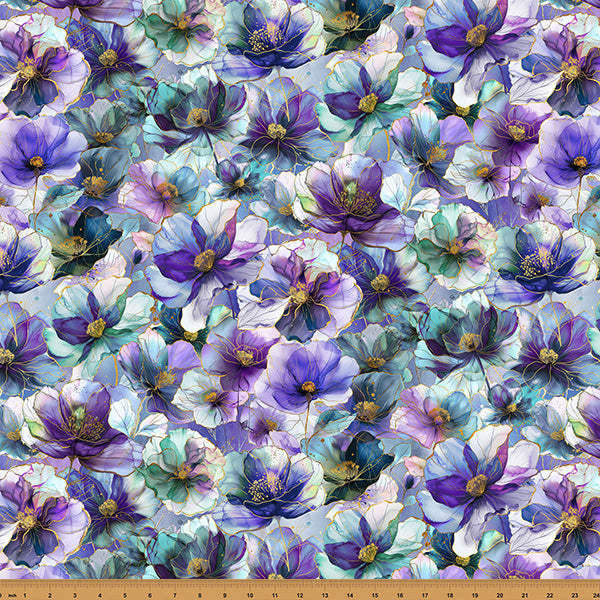 Flourish X5625-91 Amethyst by Hoffman Fabrics