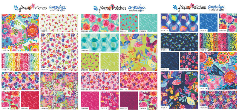 Flower Patches Charm Pack 21820PP by Amarilys Henderson for Moda