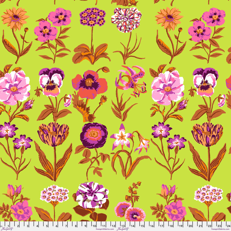 Flower Studies PWGP205.LIME by Kaffe Fassett for FreeSpirit