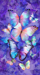 Flutter Panel PANEL-CD3776 PURPLE Butterfly Panel by Timeless Treasures