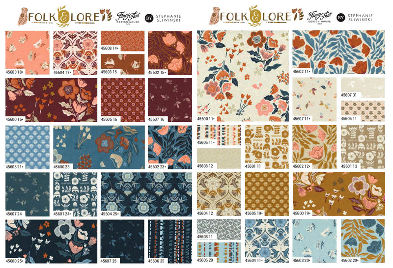 Folk & Lore Charm Pack 45600PP by Fancy That Design House & Co. for Moda