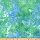 Follow the Rainbow Batik 1384-522 Seagrass by Hoffman Fabrics.