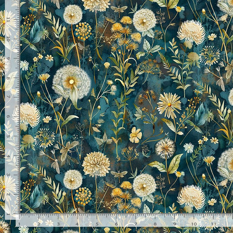 Forest Whisper FLEUR-CD3683 Midnight Wild Floral Night by Timeless Treasures.