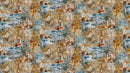 Fox Den DP28332-44 Blue Multi Fox Dense by Deborah Edwards and Melanie Samra for Northcott.