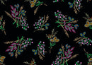 Free Spirit KE-0003D-BLACK Floral Allover by Karen Erickson for International Textiles.