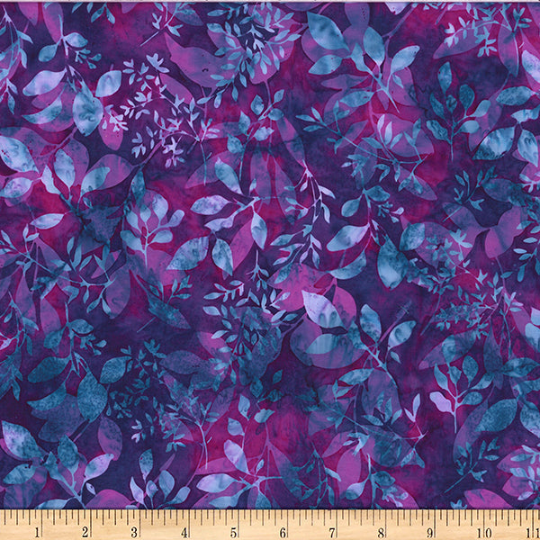 Fresh Meadow Batik W2574-382 Grape Juice by Hoffman Fabrics