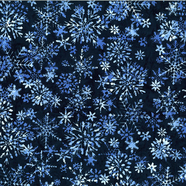 Frozen in Time Batik U2464-128 Midnight by Hoffman Fabrics