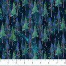 Full Moon 90808-69 Teal Trees by Clara McAllister for FIGO Fabrics
