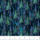 Full Moon 90808-69 Teal Trees by Clara McAllister for FIGO Fabrics