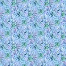 Full Moon 90810-40 Blue Leaves by Clara McAllister for FIGO Fabrics