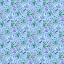 Full Moon 90810-40 Blue Leaves by Clara McAllister for FIGO Fabrics