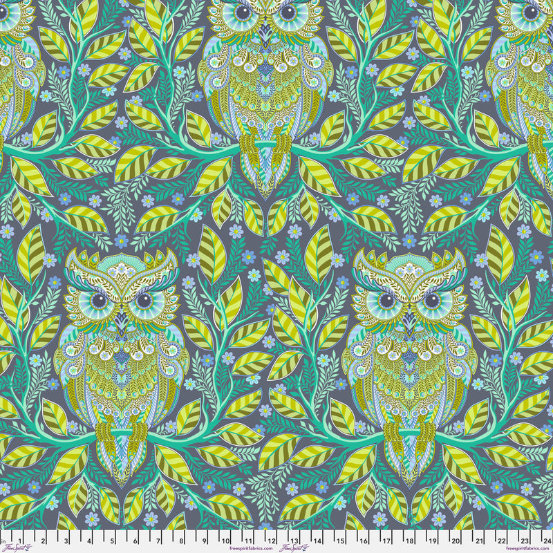 Full Moon Forest II PWTP244.STARLIGHT Hootie Patootie by Tula Pink for FreeSpirit