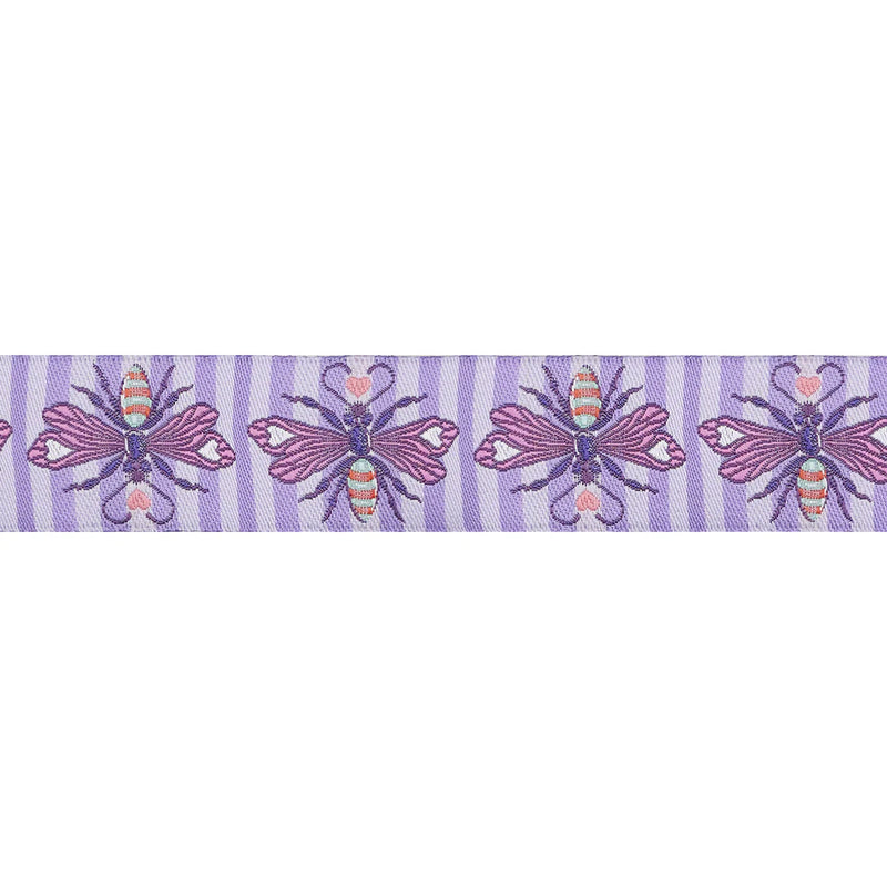Tula Pink Full Moon Forest II Shake Your Honey Maker Blossom 25mm (1") Wide Ribbon TK-129/25mm Col 01 by Renaissance Ribbons.