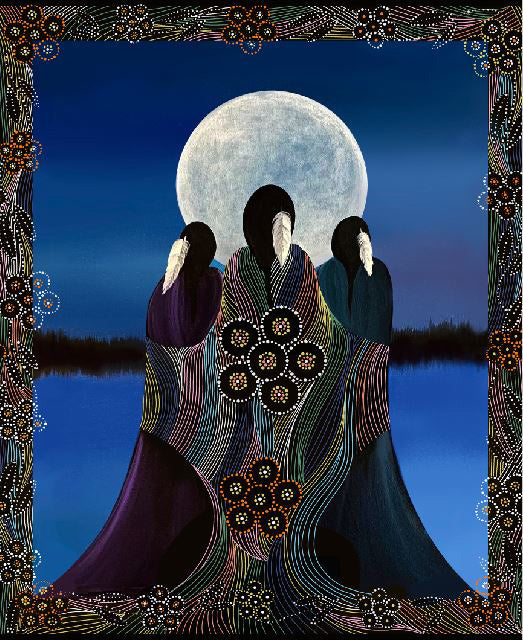 Full Moon Rising Panel BA-0001M Panel by Betty Albert-Licenz for International Textiles