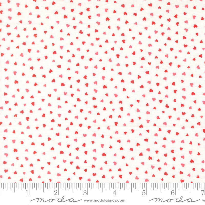 Funny Valentine 37148-11 Champagne Tiny Hearts by Lizzy House for Moda