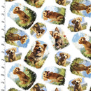 Fur-Ever Friends 22973-WHT-CTN-D Doggone Cute by Momart for 3 Wishes Fabric