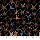 Galaxies Rayon 54" R90573-99 Black Stars by Boccaccini Meadows for FIGO Fabrics