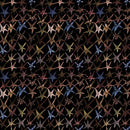 Galaxies Rayon 54" R90573-99 Black Stars by Boccaccini Meadows for FIGO Fabrics