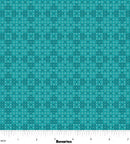 Garden Dalliance 17304-84 Quadrille Teal by Shelley Cavanna for Contempo Studio for Benartex