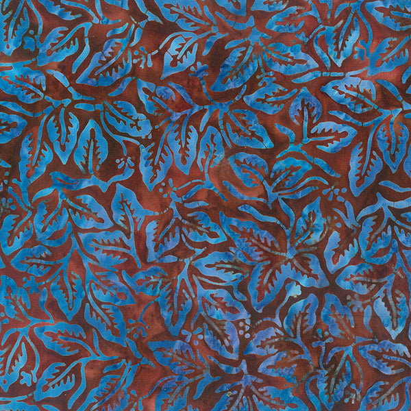 Garden Party Batik 80893-36 Mocha Packed Leaves by Banyan Batiks by Northcott